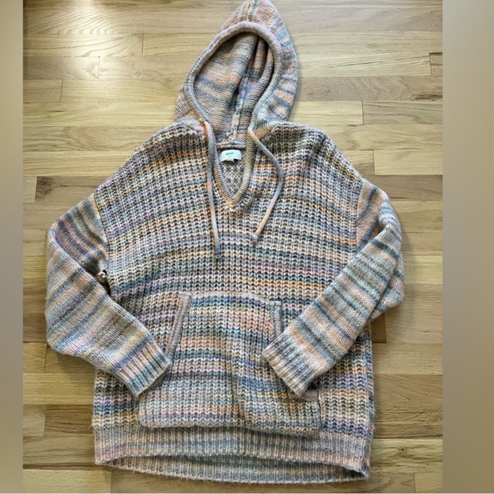 Aerie Oversized Multi Color Knit Sweater